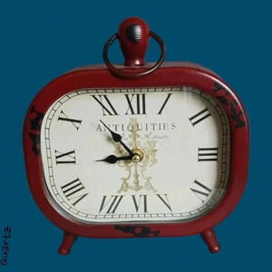 Quartz rustic analog metal tabletop copper color